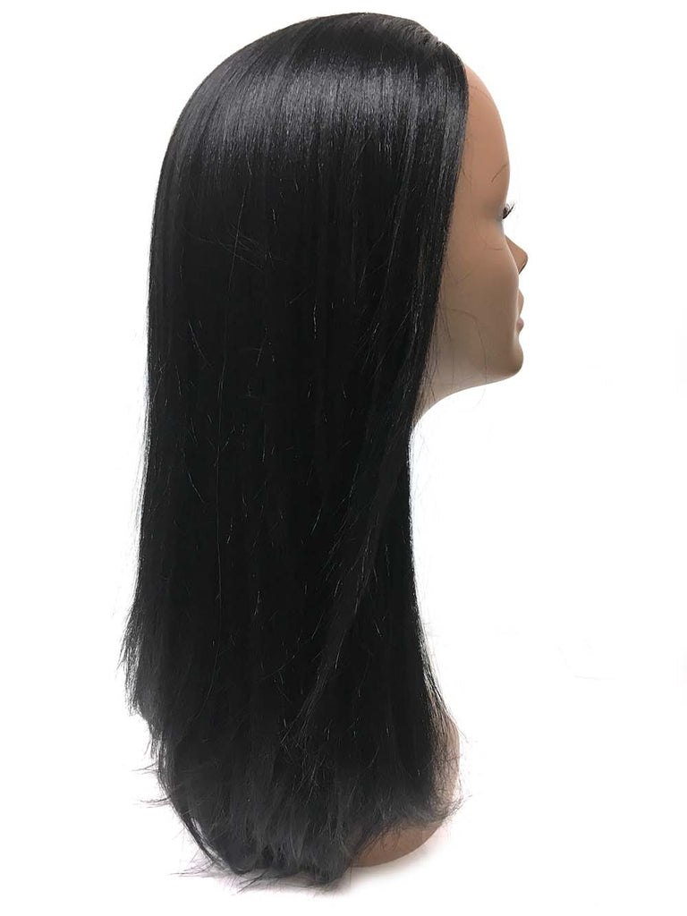 Half Wig 100% Human Hair in Yaki Straight 14" - Hairesthetic