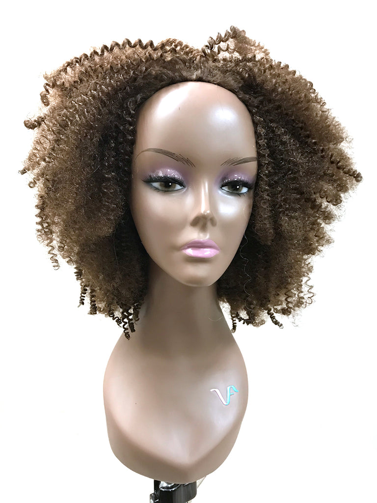 Half Wig 100% Human Hair in Tight Kinky Curly 18" - Hairesthetic