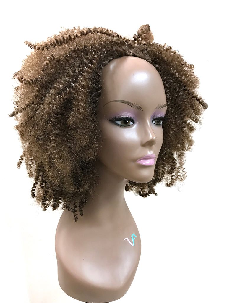 Half Wig 100% Human Hair in Tight Kinky Curly 18" - Hairesthetic