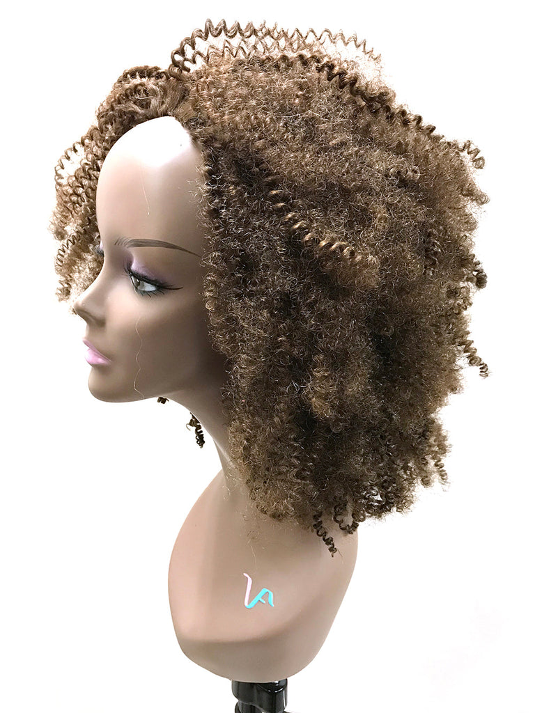 Half Wig 100% Human Hair in Tight Kinky Curly 14" - Hairesthetic