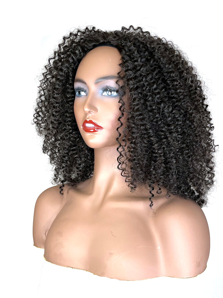 Half Wig 100% Human Hair in Kinky Curly 14"