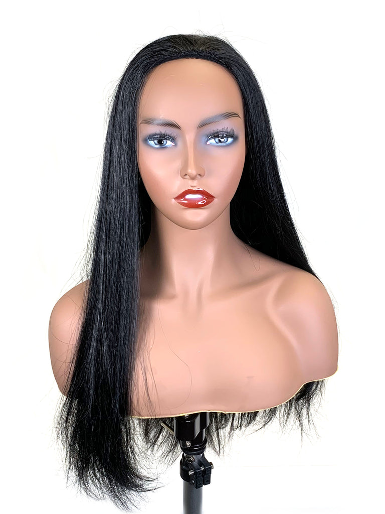 Half Wig 100% Human Hair in Silky Straight 22"