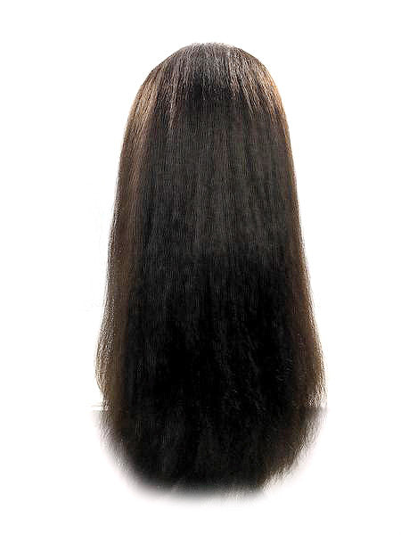 Cuticle Grade - Half Wig 100% Human Hair in Kinky Straight 18", Color #3 - Hairesthetic